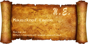 Mauszkopf Emese névjegykártya